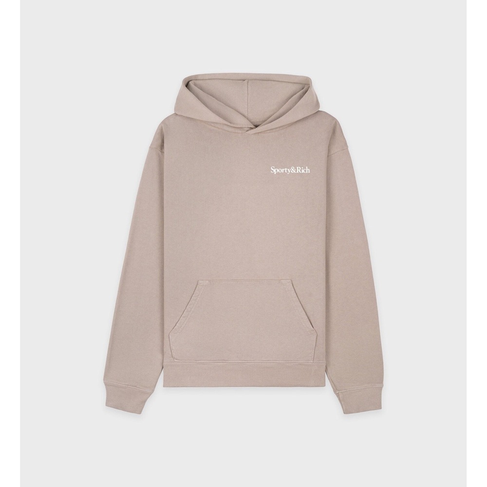 Sporty & Rich Hoodie SizeXL n Elephant White (Neutral Beige)  Unisex